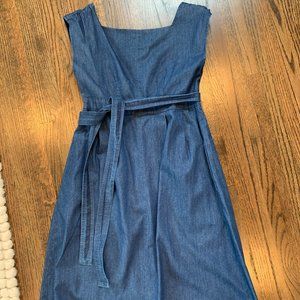 white christmas dresses Downtown Darling Denim Halter Mini Dress Medium main image 0